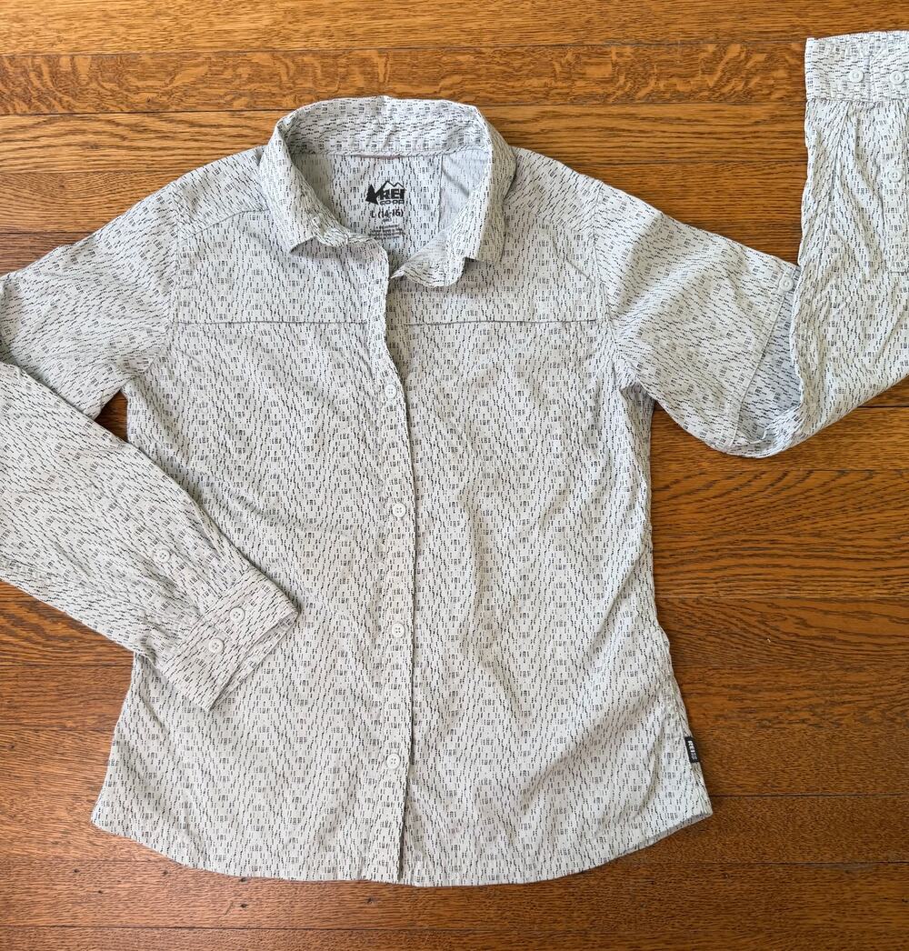 REI Girls' Mint Vented Sahara Hiking Shirt Size 14-16